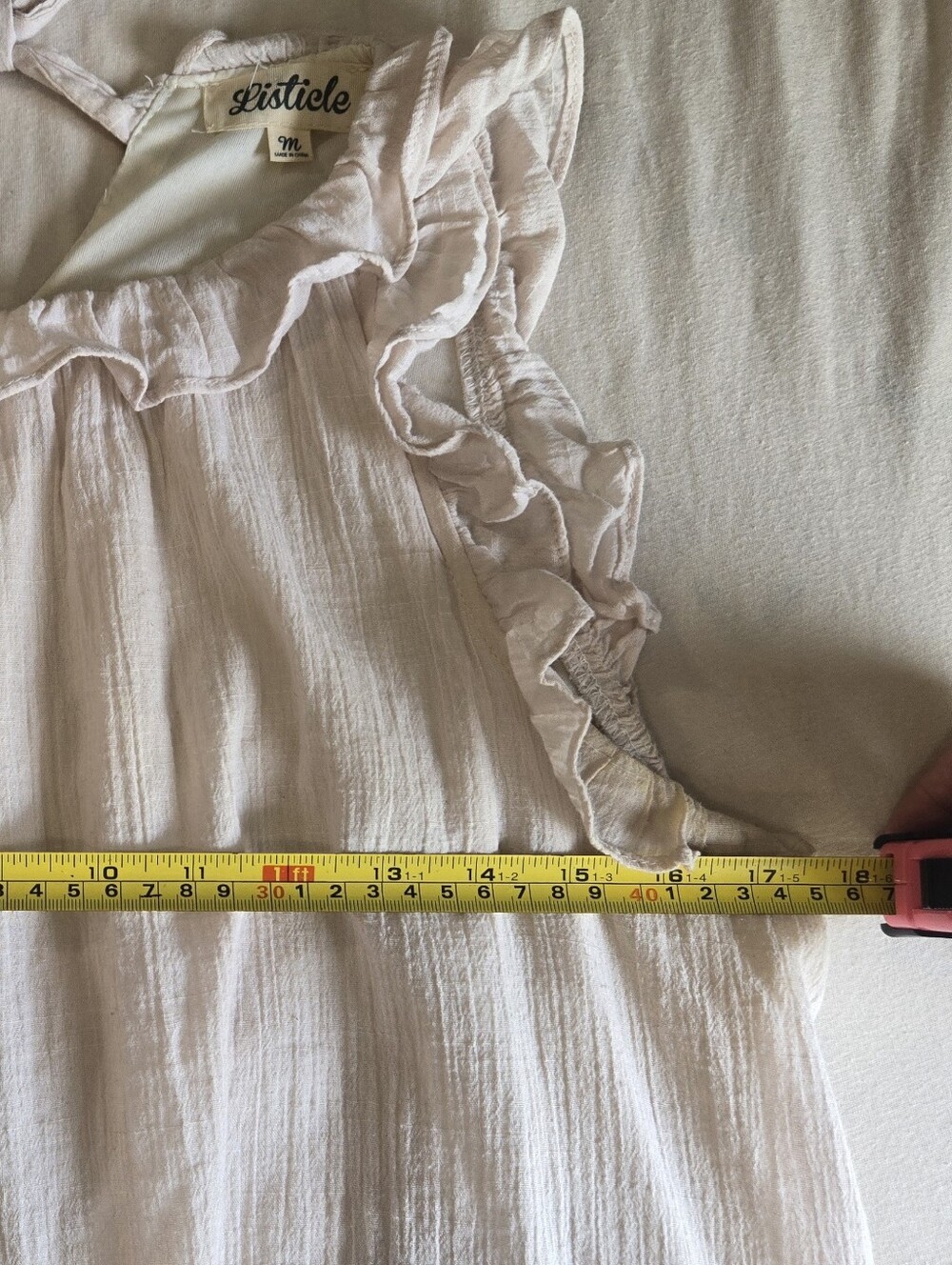 Cream Ruffle Tiered Top - Picture 5 of 7